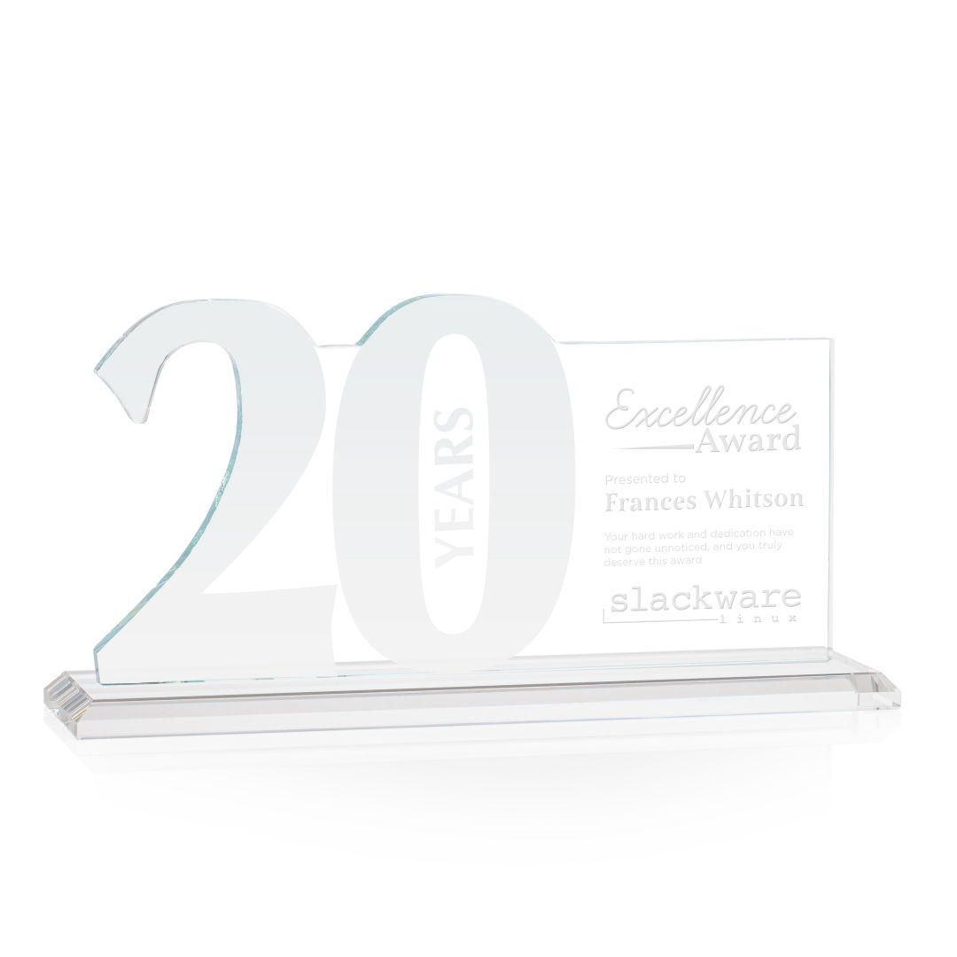 Hazelton Award - Clear, custom award with logo imprint 14