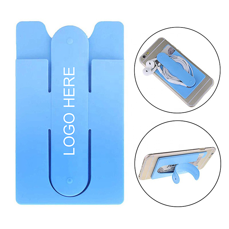 Two Function Soft Silicone Cell Phone Kickstand & Wallet