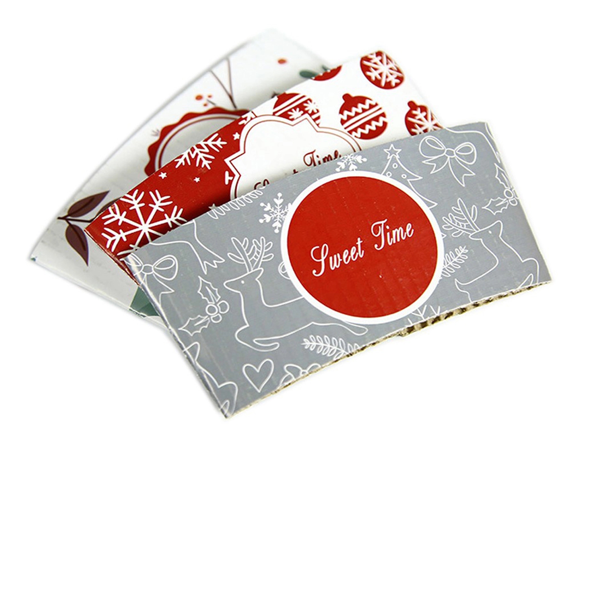 White Corrugated Coffee Cup Sleeve 3