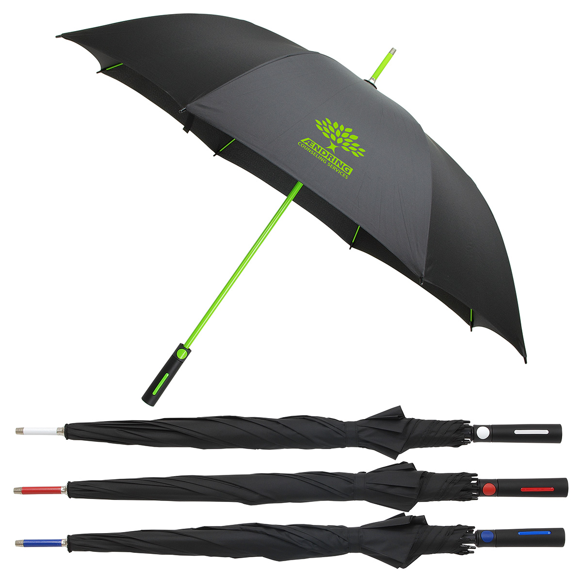 Parkside Auto-Open Umbrella with Contrasting Color Frame 2