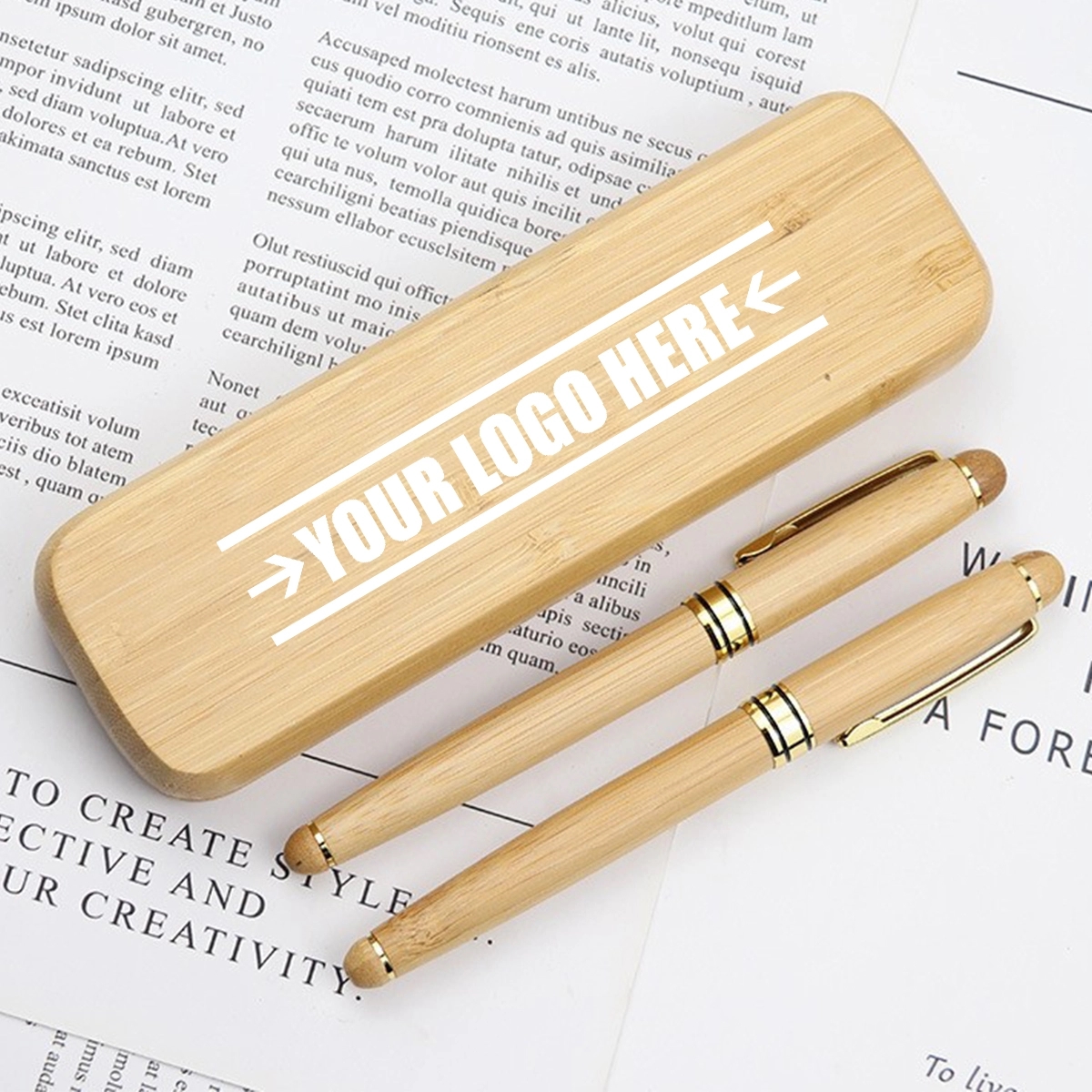 Eco Friendly Wooden Ballpoint Pen Pencil Set 3
