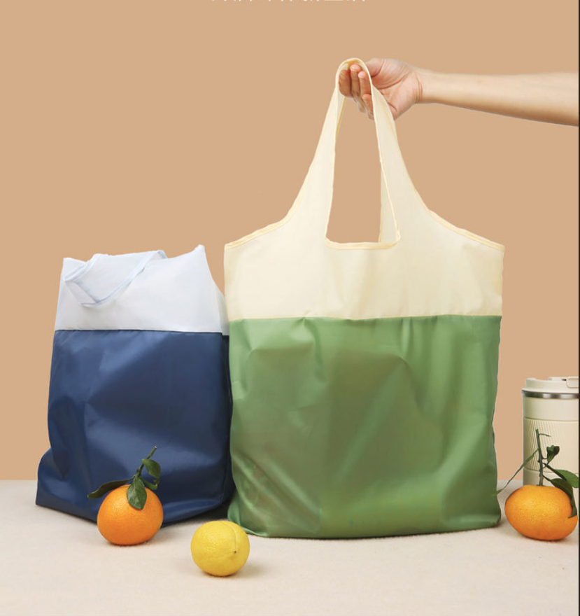 Polyester Waterproof Collapsible Shopper Tote Bag, custom tote bag with logo imprint 4