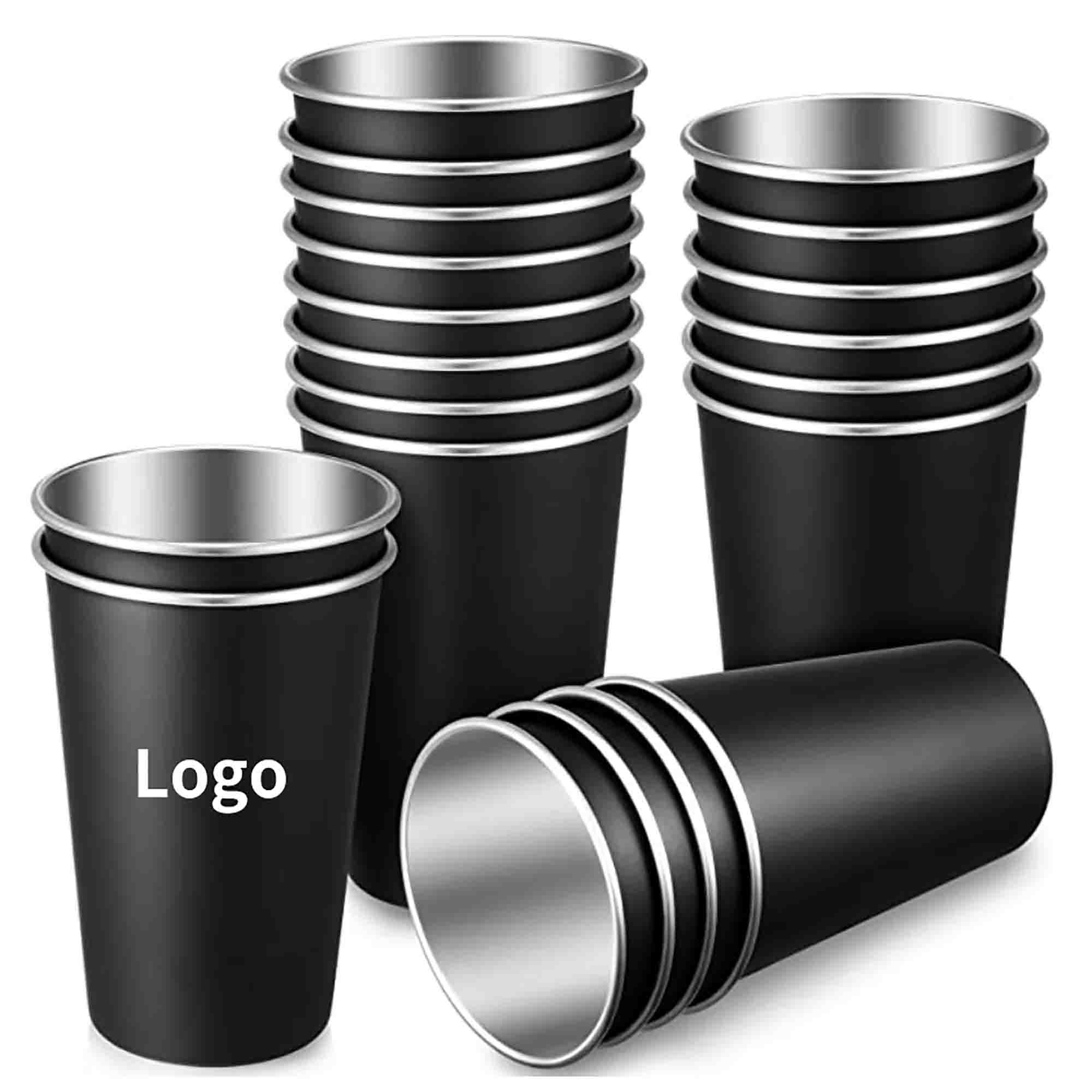 16 Oz Stainless Steel Cup Black 5