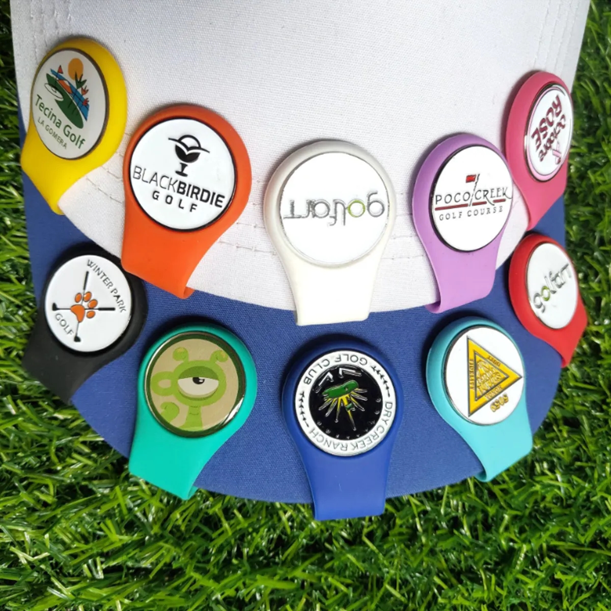 Personalized Golf Ball Marker with Silicone Hat Clip 3