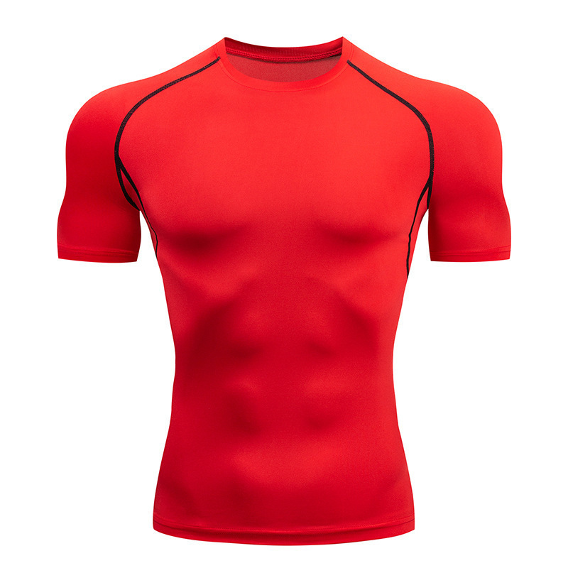 Sports Training Tights Round Neck And Short Sleeves 8