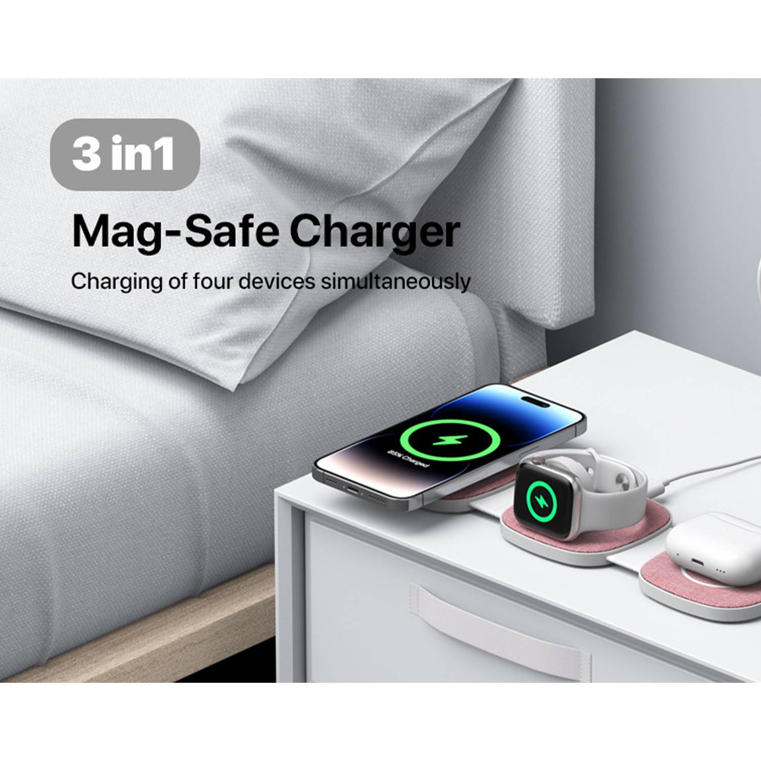 3 in 1 For Multiple Devices Foldable Wireless Charging 6