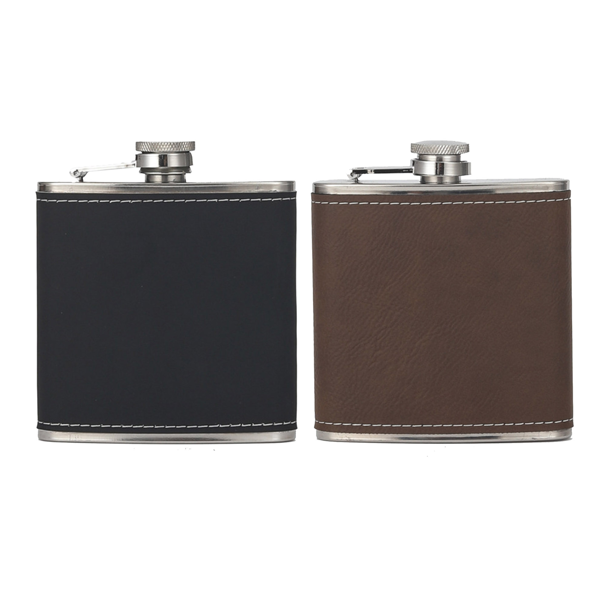 6 Oz. Leatherette Stainless Steel Flask 2