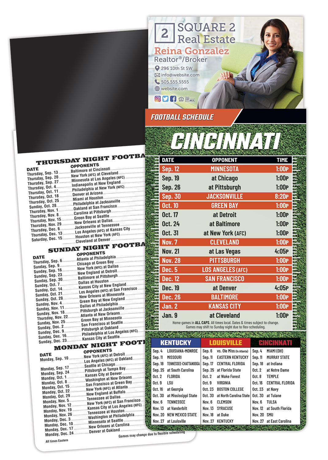 Magna-Card Business Card Magnet Football Schedules (3.5x9) 1