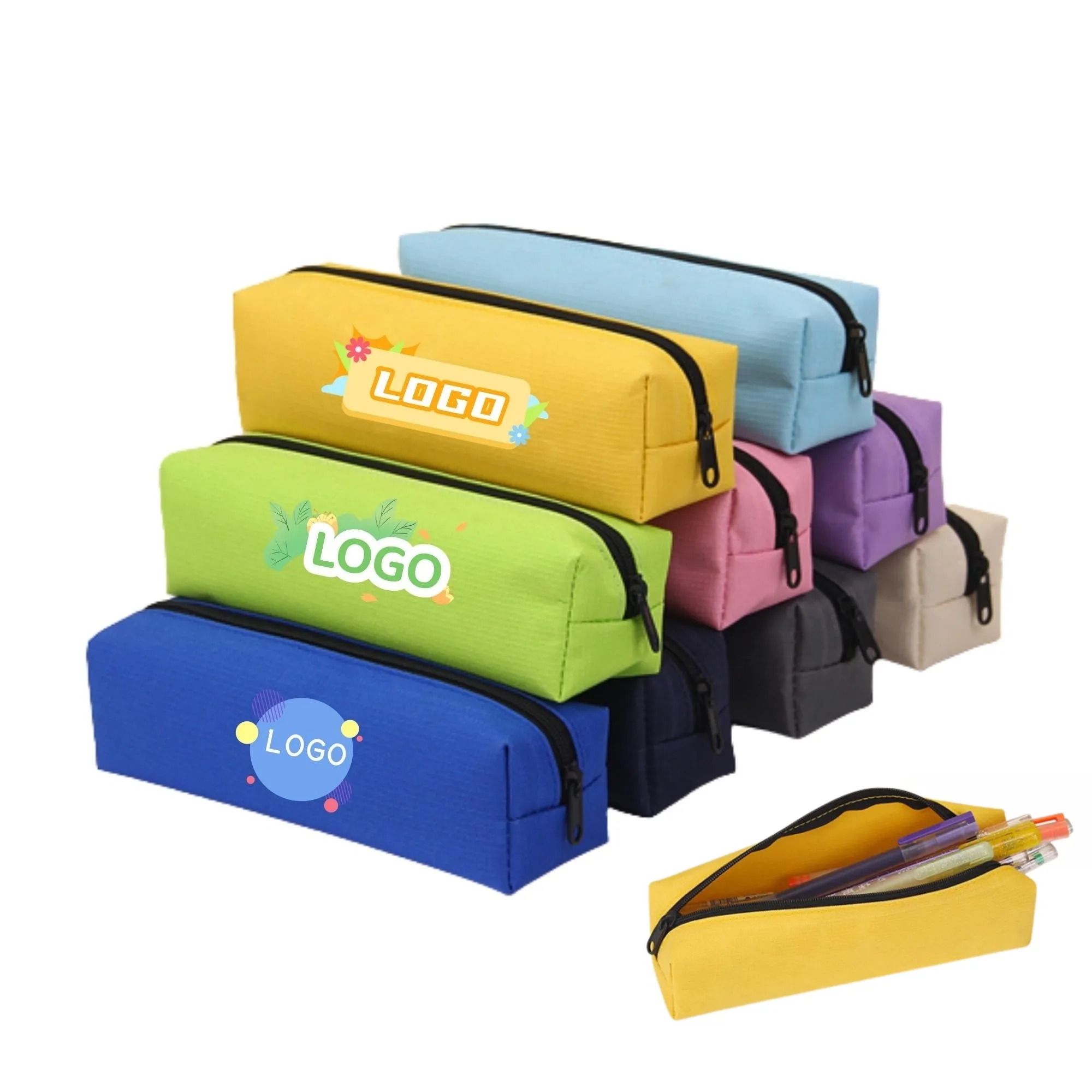 MOQ 50 Oxford Colorful Pencil Bag 3