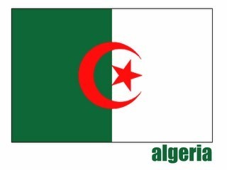 National Flag, Algeria, Double-Sided - 36"W x 24"H 1