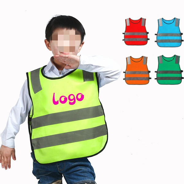 High Quality Customized Logo Kids Reflective Safety Vest 2