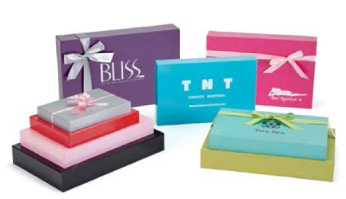 Colored Pop Up Apparel Box on White