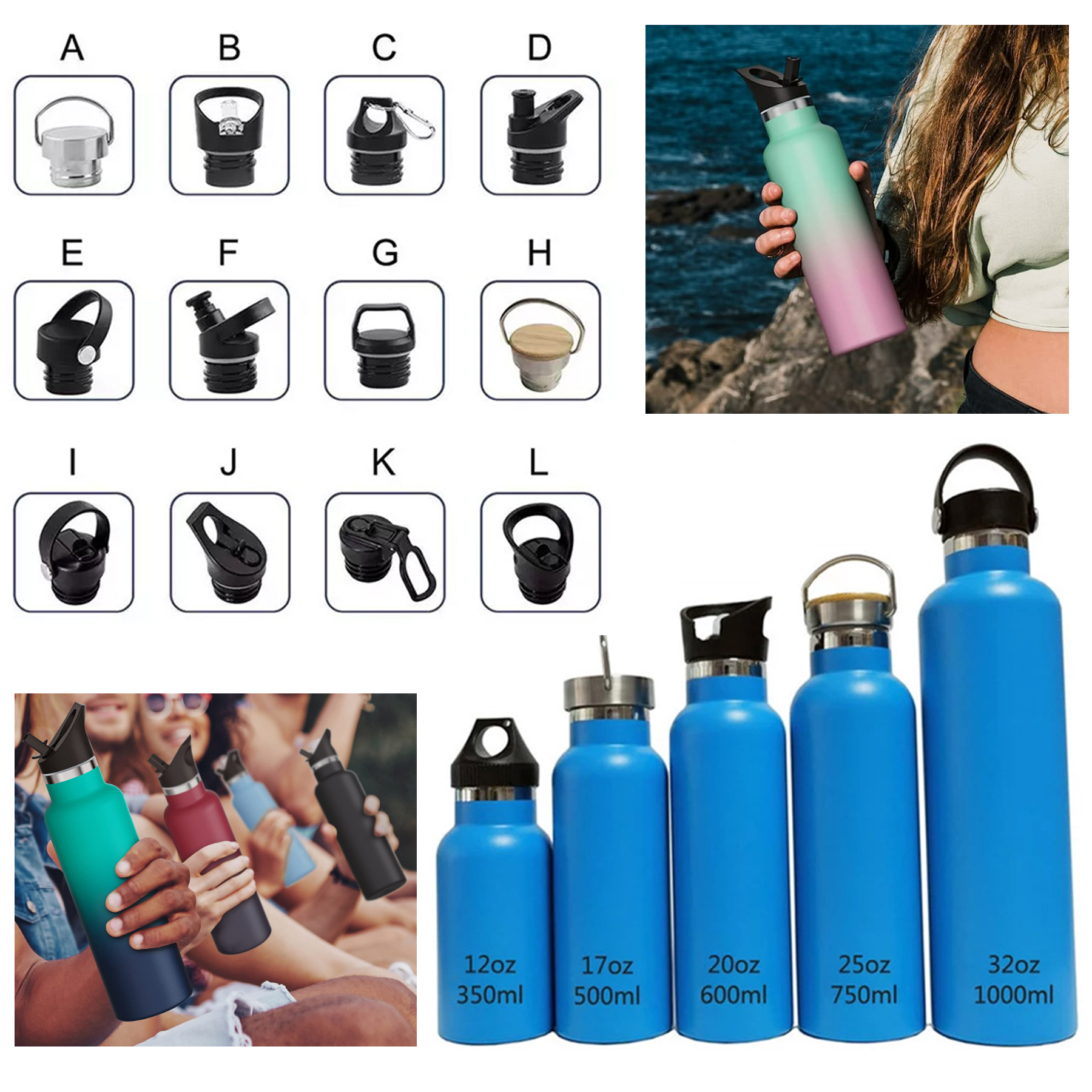17oz Stainless Steel Water Bottles Insulated 2