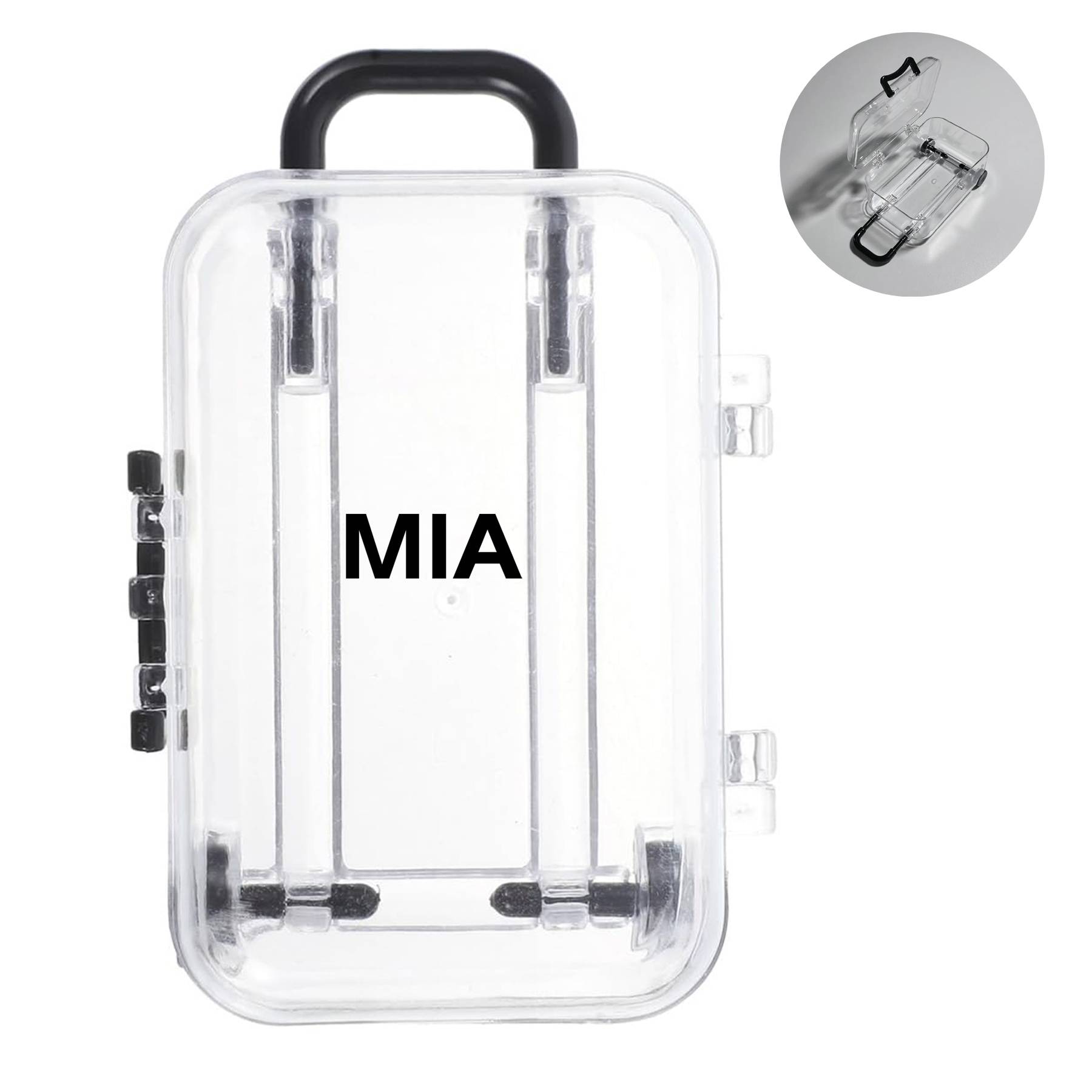 Plastic Suitcase Design Transparent Jewelry Box 7
