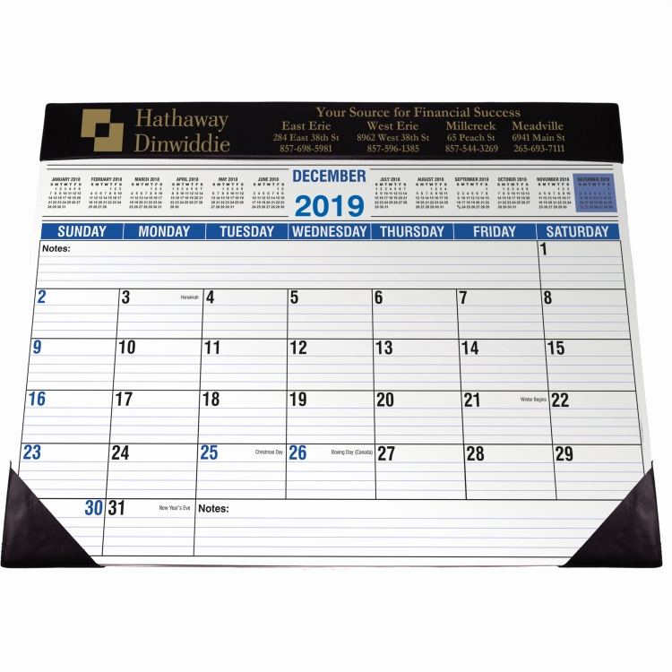 Full Size Desk Planner w/ Black Vinyl Trim