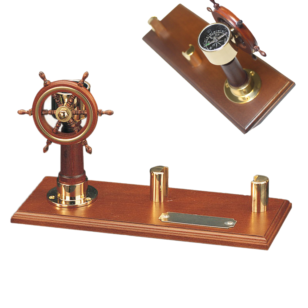 Ship Wheel with Compass Business Card Holder 2