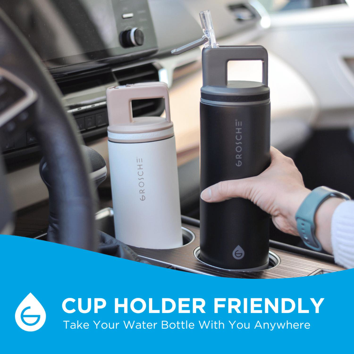 20 oz. GROSCHE® ALPINE Flip 'N Sip Insulated Water Bottle With Straw 6