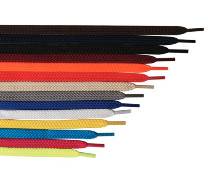 Custom Tubular Shoelace with Screen Print  3/8" Wide
