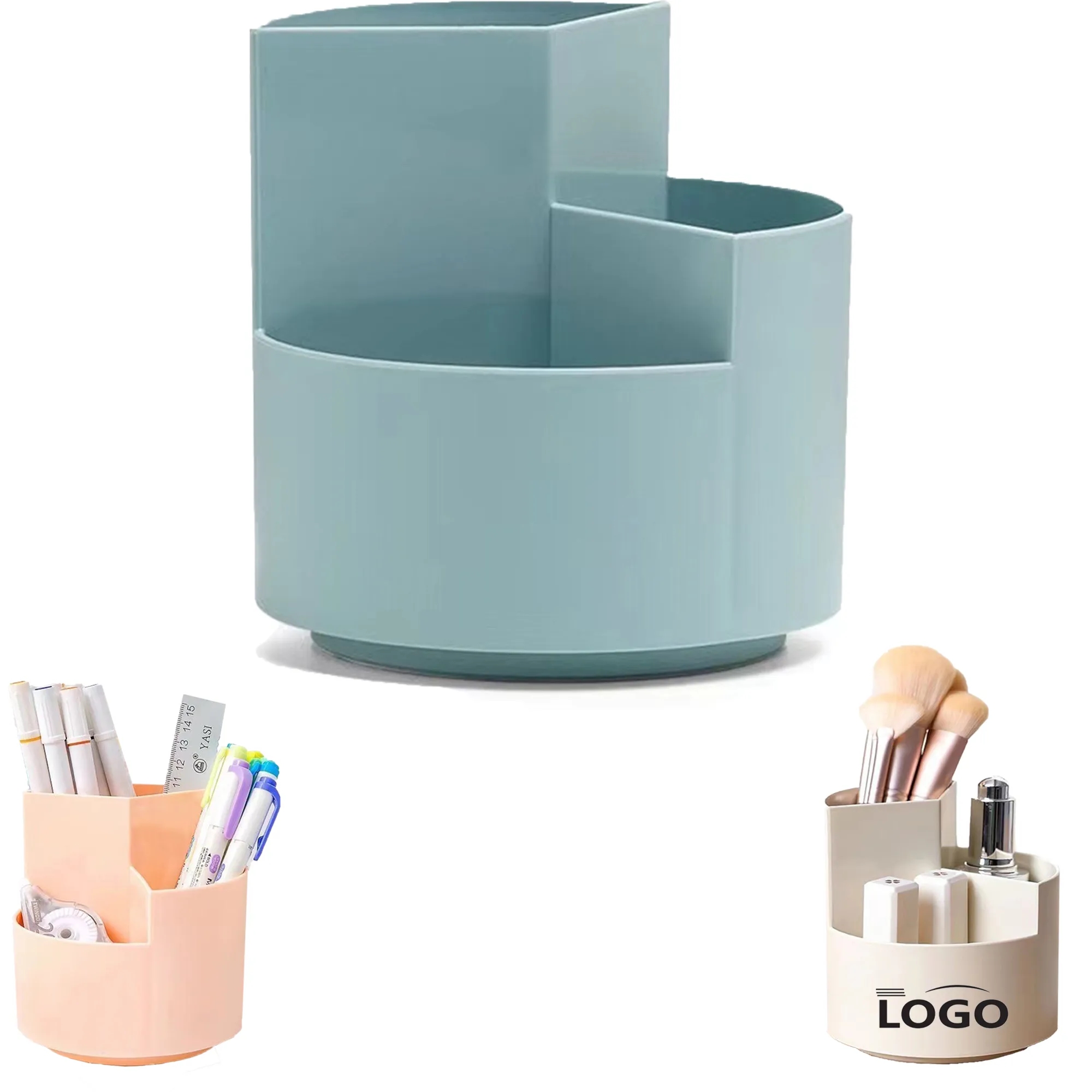 Rotating Office Pencil Case Makeup Storage 2
