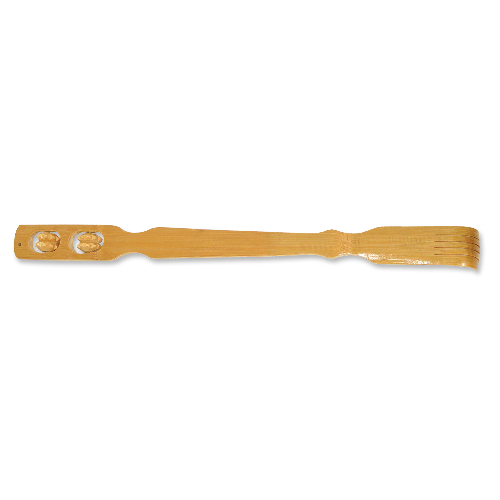 Wood Back Scratcher w/ 2 Massaging Rollers 3