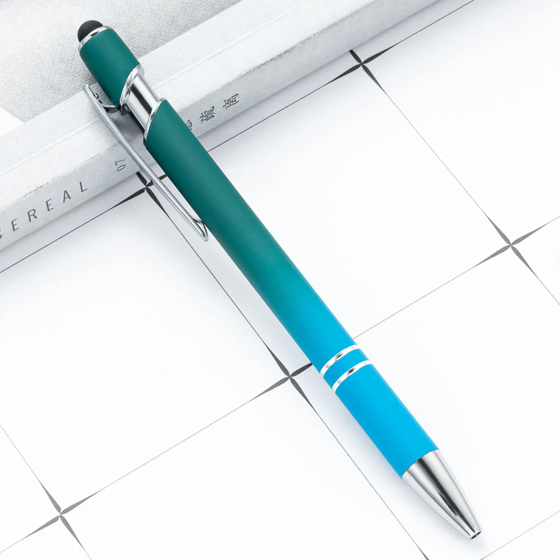 2 in 1 Gradient Metal Stylus Ballpoint Pen 10