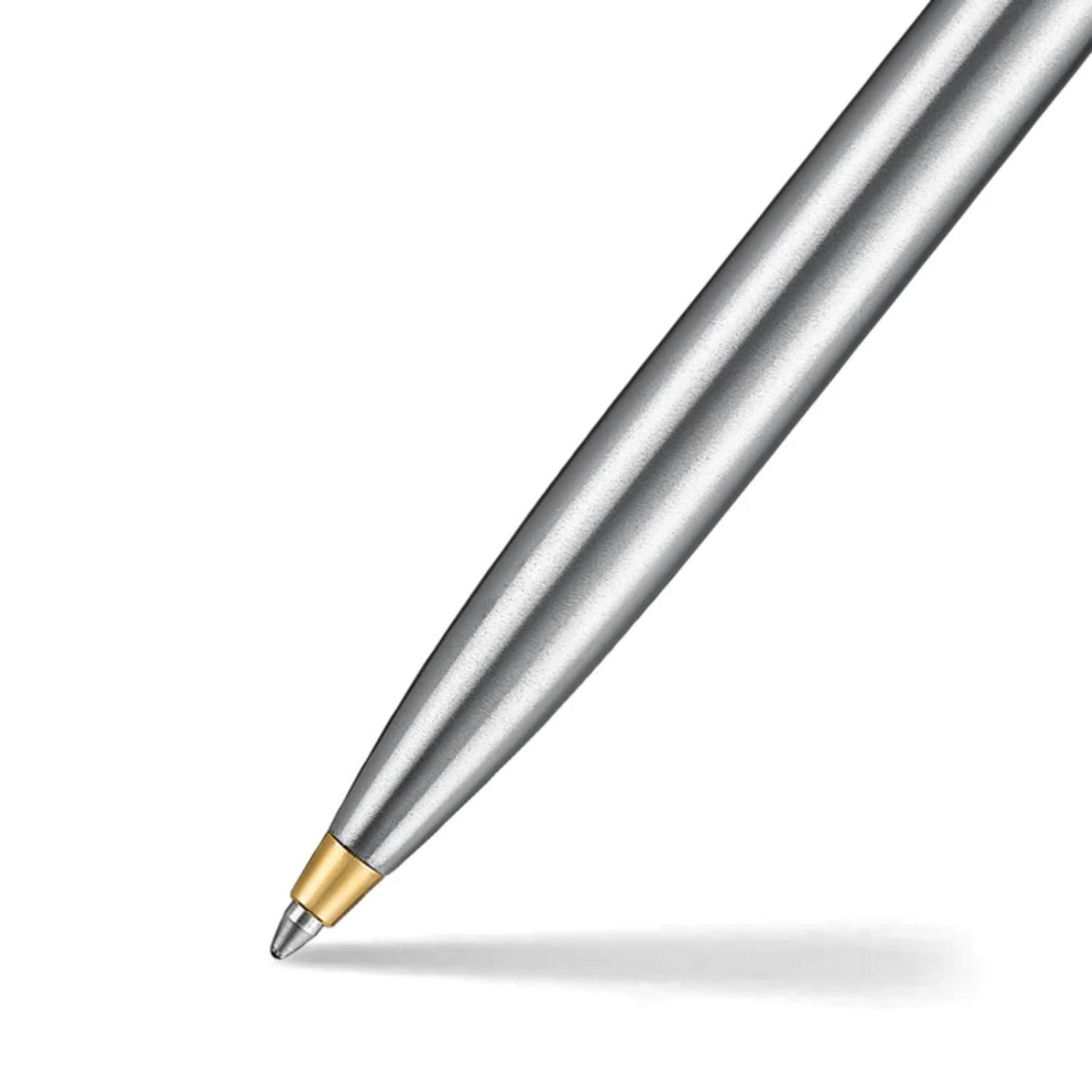 SHEAFFER® Sentinel Metal 333 Brushed Chrome Gold Trim Executive Ballpoint Pen w/ Gift Box 1