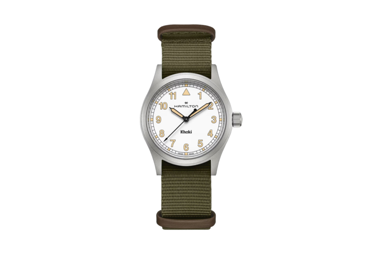 Hamilton Khaki Field Quartz Green Textile Strap Watch 2