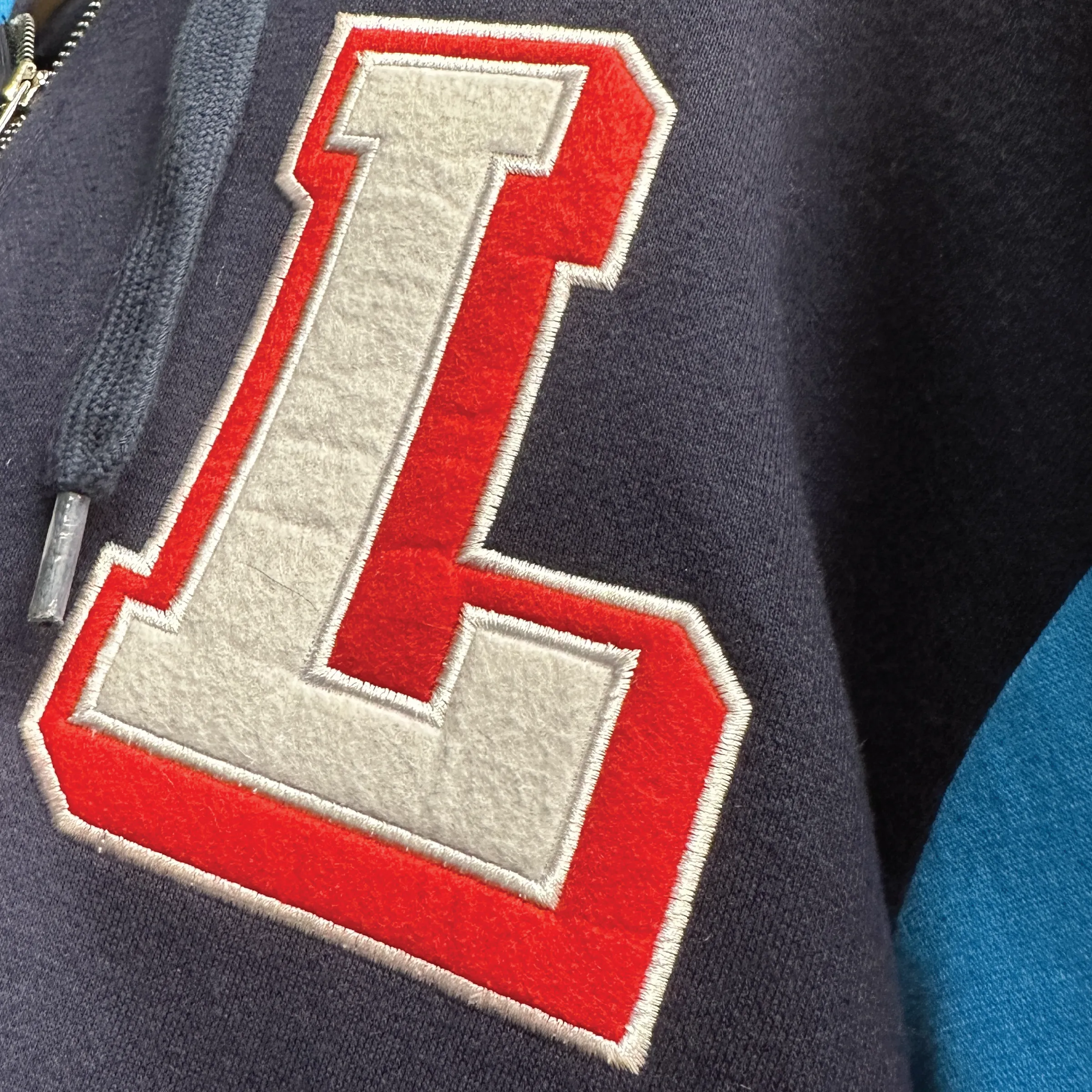 Hooded  Fleece Varsity Jacket With Custom Printed Lining 1