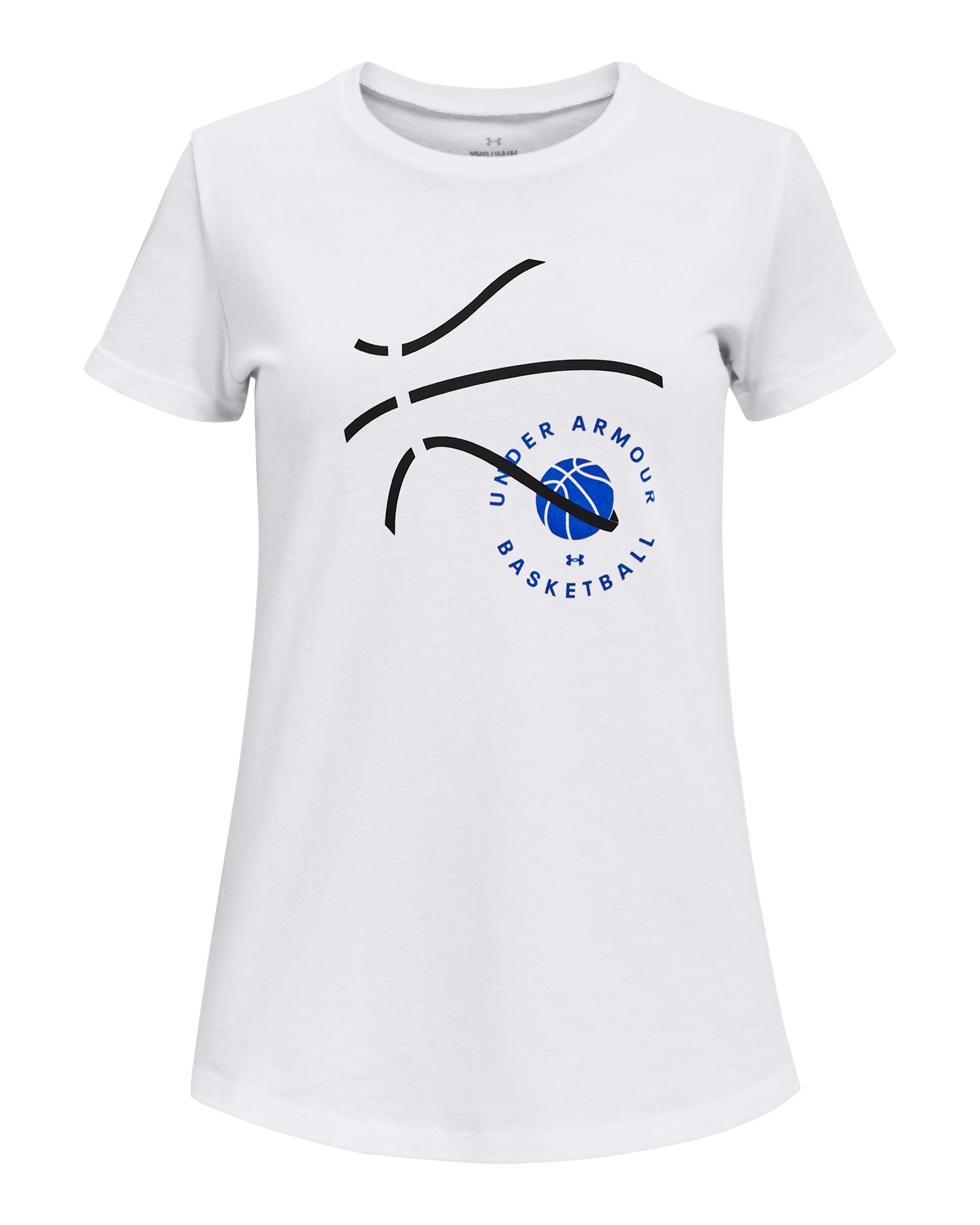 Girls' UA Basketball Outline Logo Short Sleeve 2
