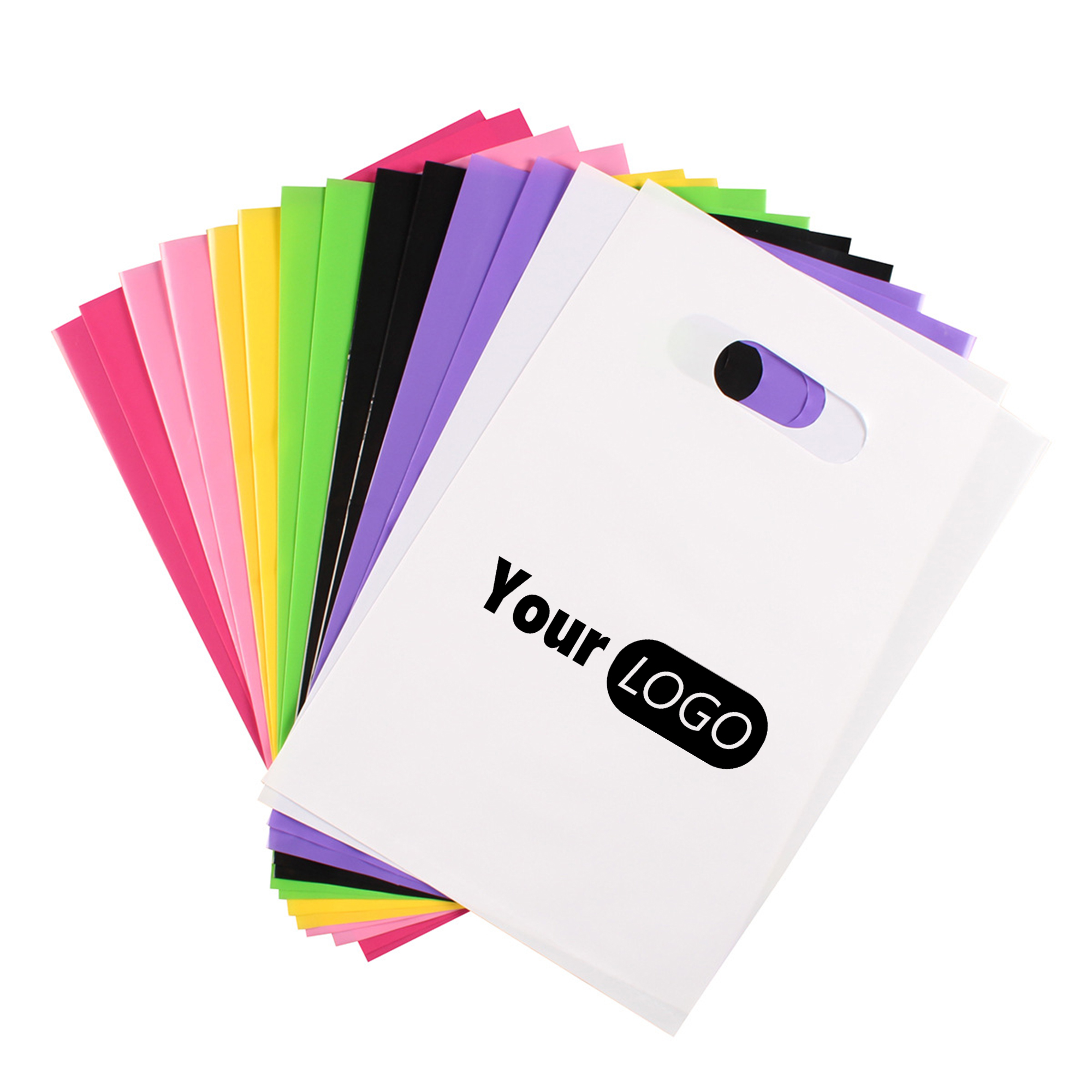 Colorful Plastic Shopping Bags with Handle 5