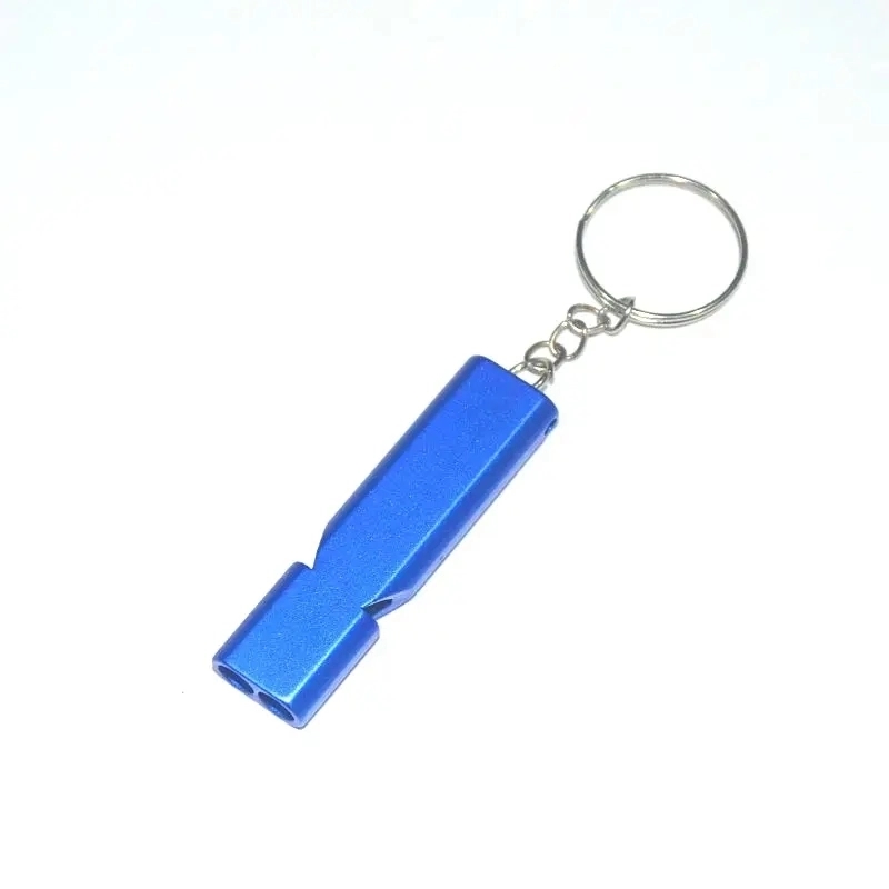 Aluminum Double Tubes Whistle Keychain 1