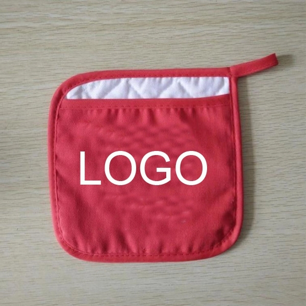 Cotton Canvas Quilited Pot Holder with Pocket 3