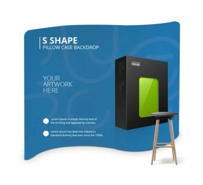 S Shape Pillow Case Backdrop Package (10.25'x7.33') 1