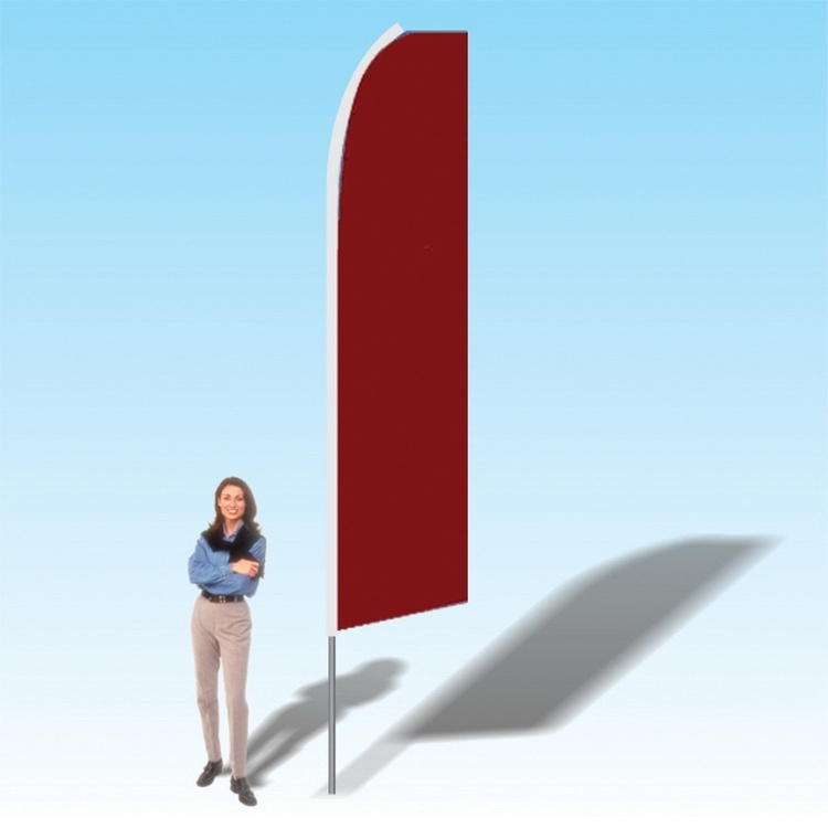 15FT Burgundy Advertising Banner Flag 2