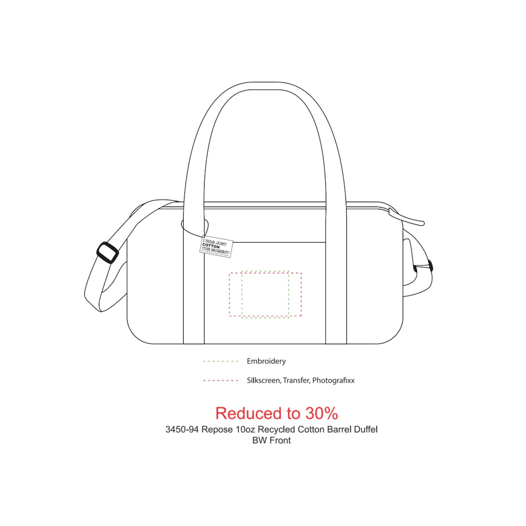 Repose 10oz Recycled Cotton Barrel Duffel 39