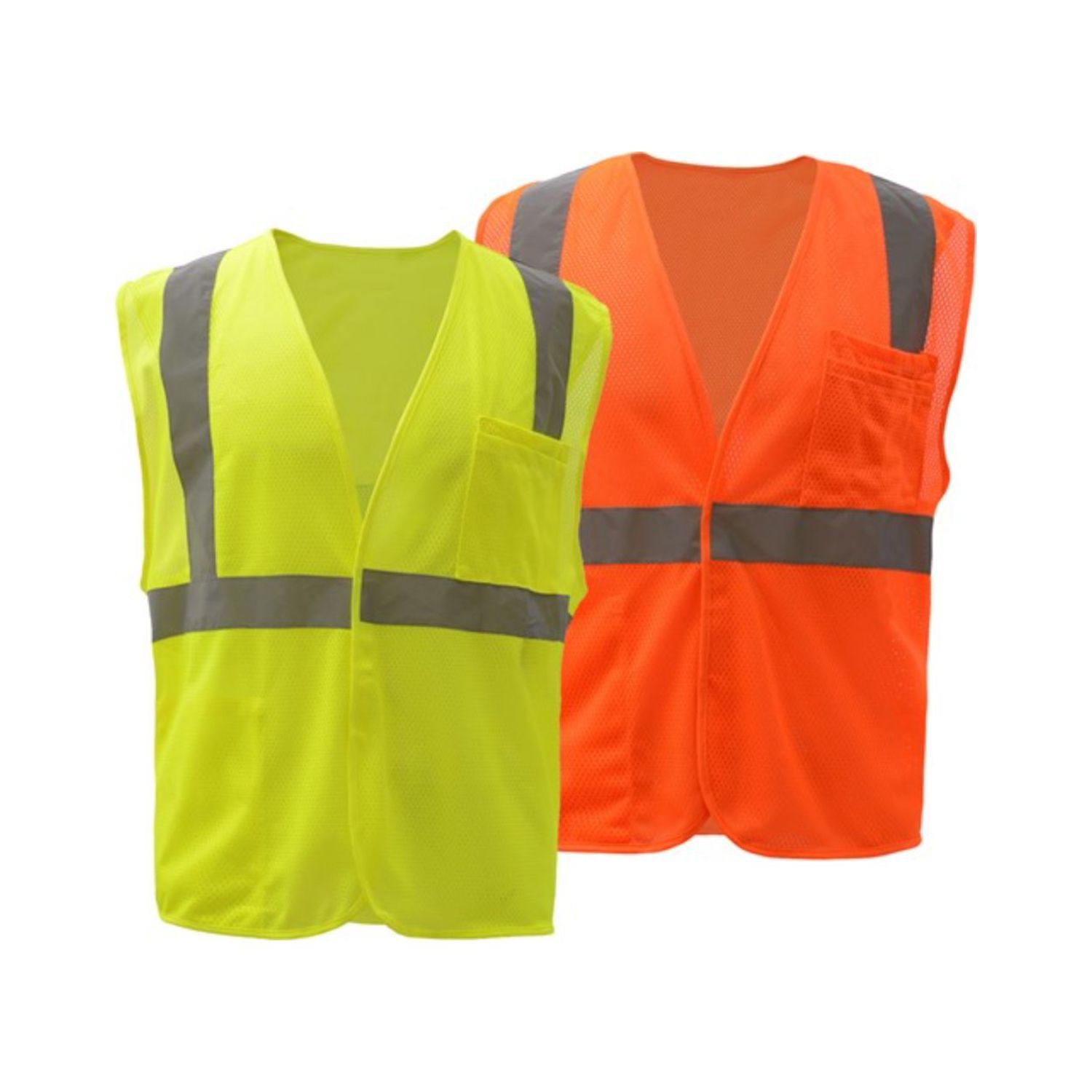 rPET Class 2 Reflective Mesh Safety Hook & Loop Vest with Pockets 2