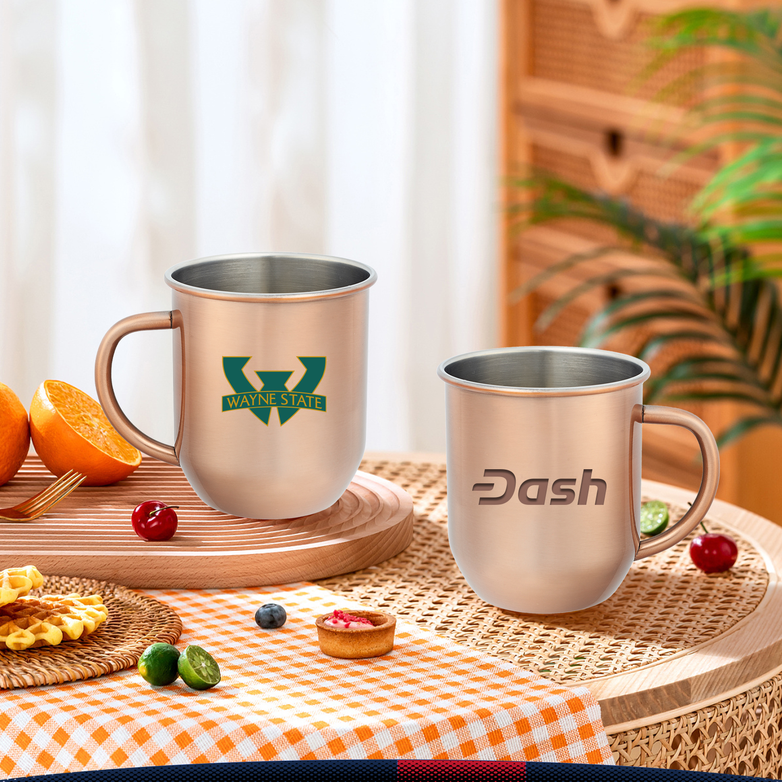 16 oz. Copper Coated Coffee Mugs 1