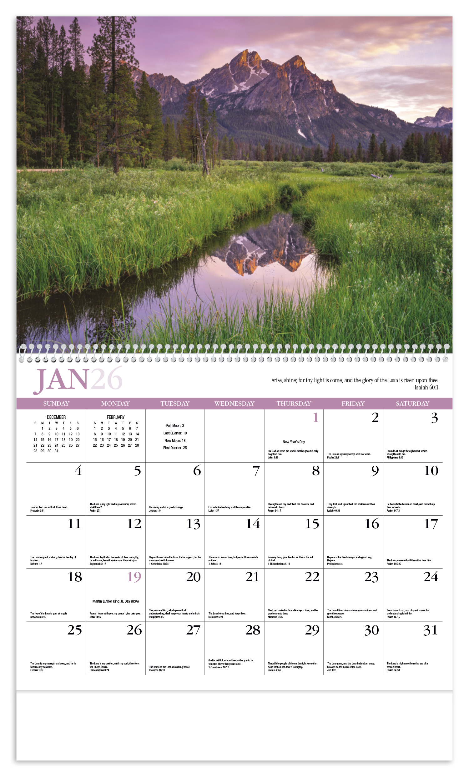 HotLine® Products Reflections (Non-Denominational) Appointment Calendar - Spiral 20
