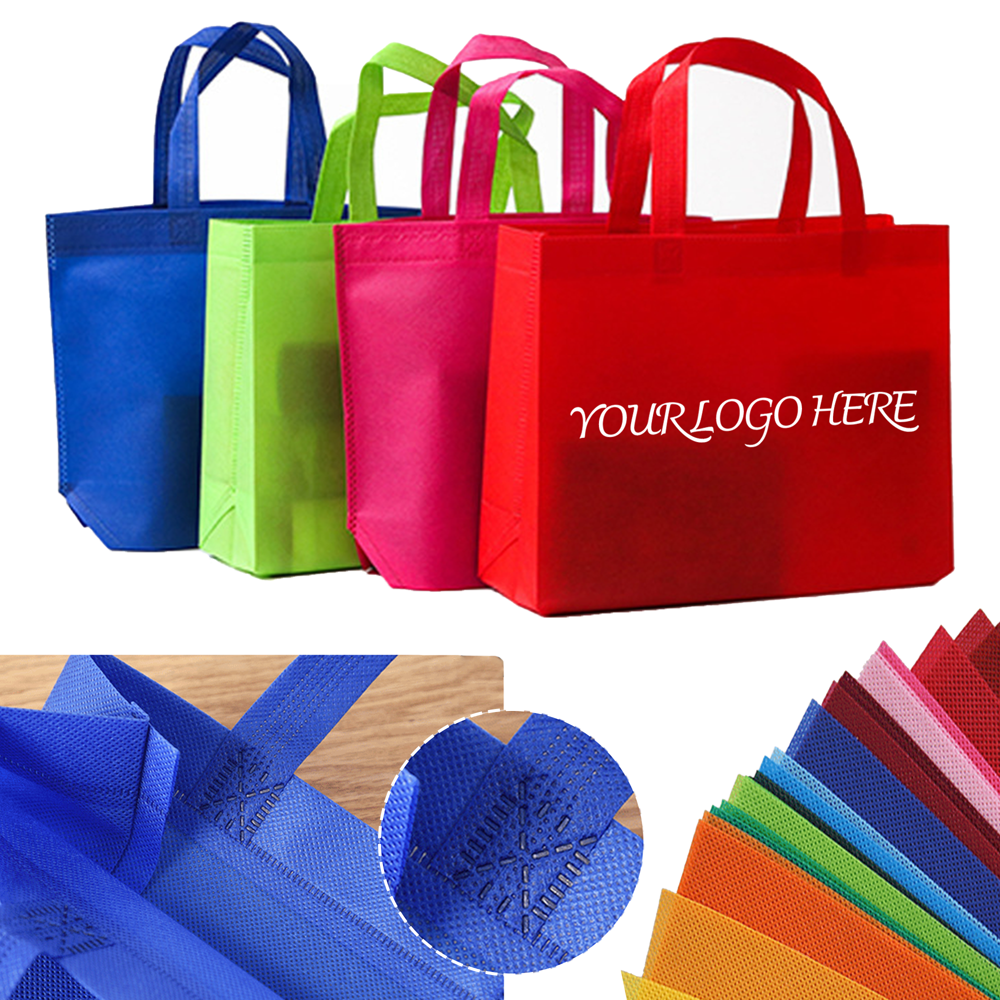 Colorful Reusable Non-woven Tote 1