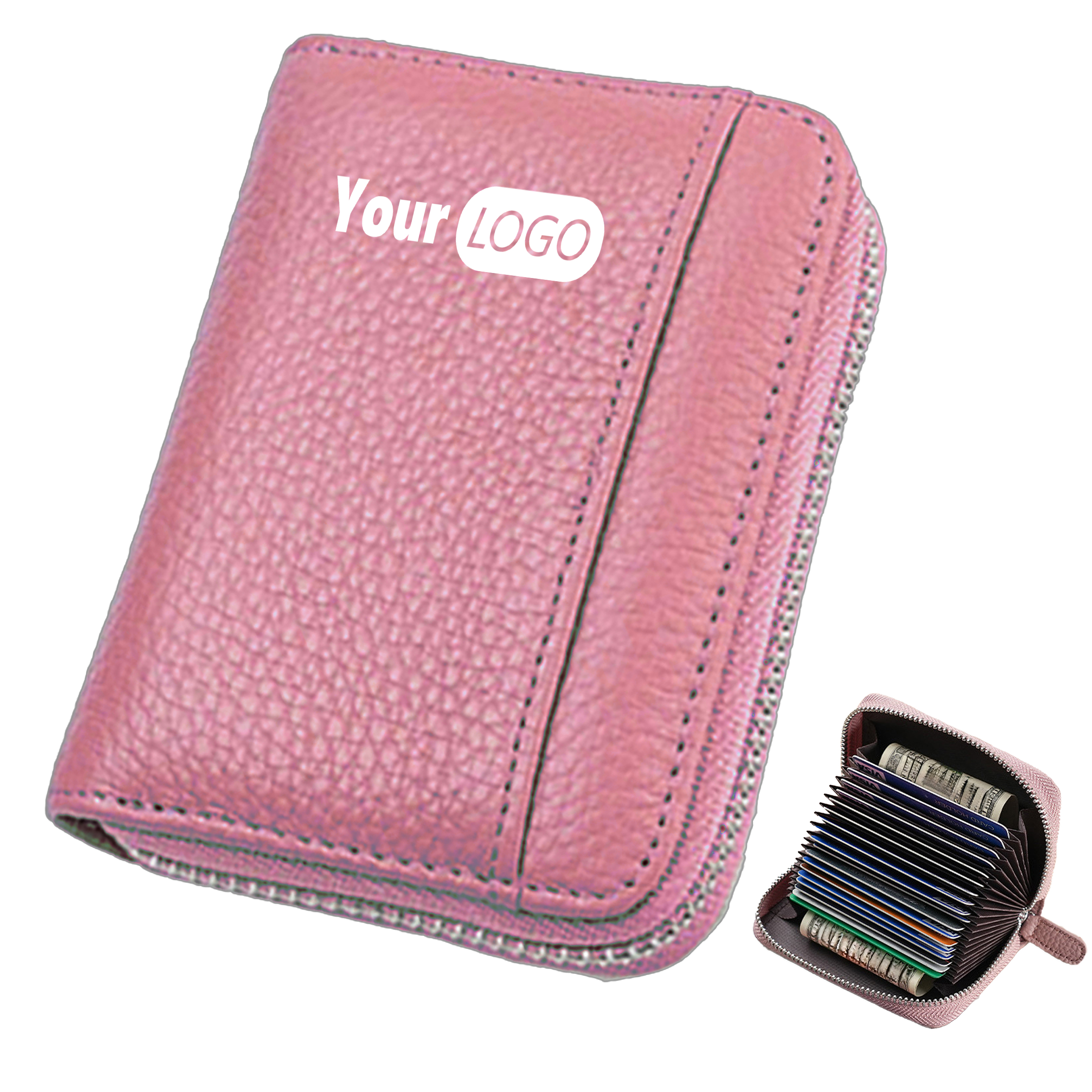 Leather Rfid Blocking Anti-Theft Credit Card Holder 1