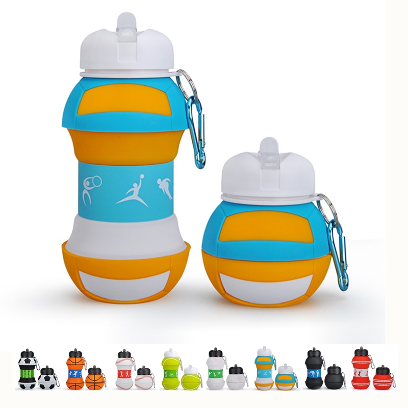 Custom Collapsible Volleyball Sports Water Bottle 2