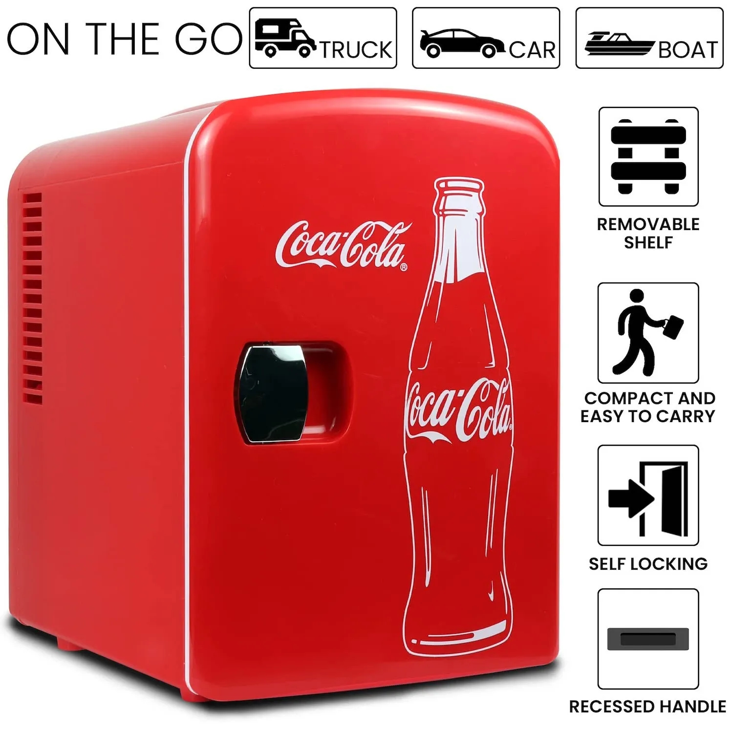 4L Mini Fridge w/ 12V DC and 110V AC Cords 3