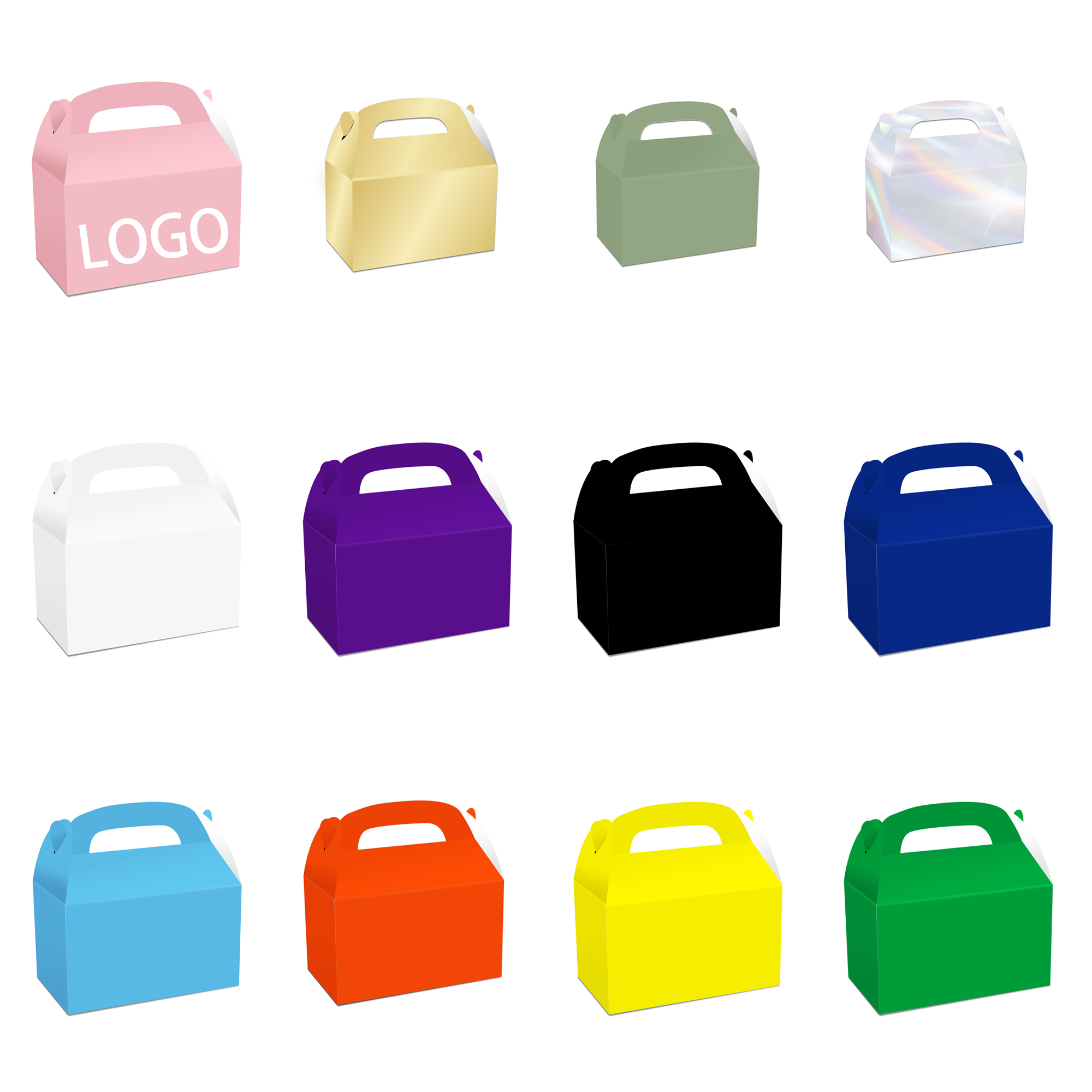 Kraft Paper Birthday Gift Carry Box 2