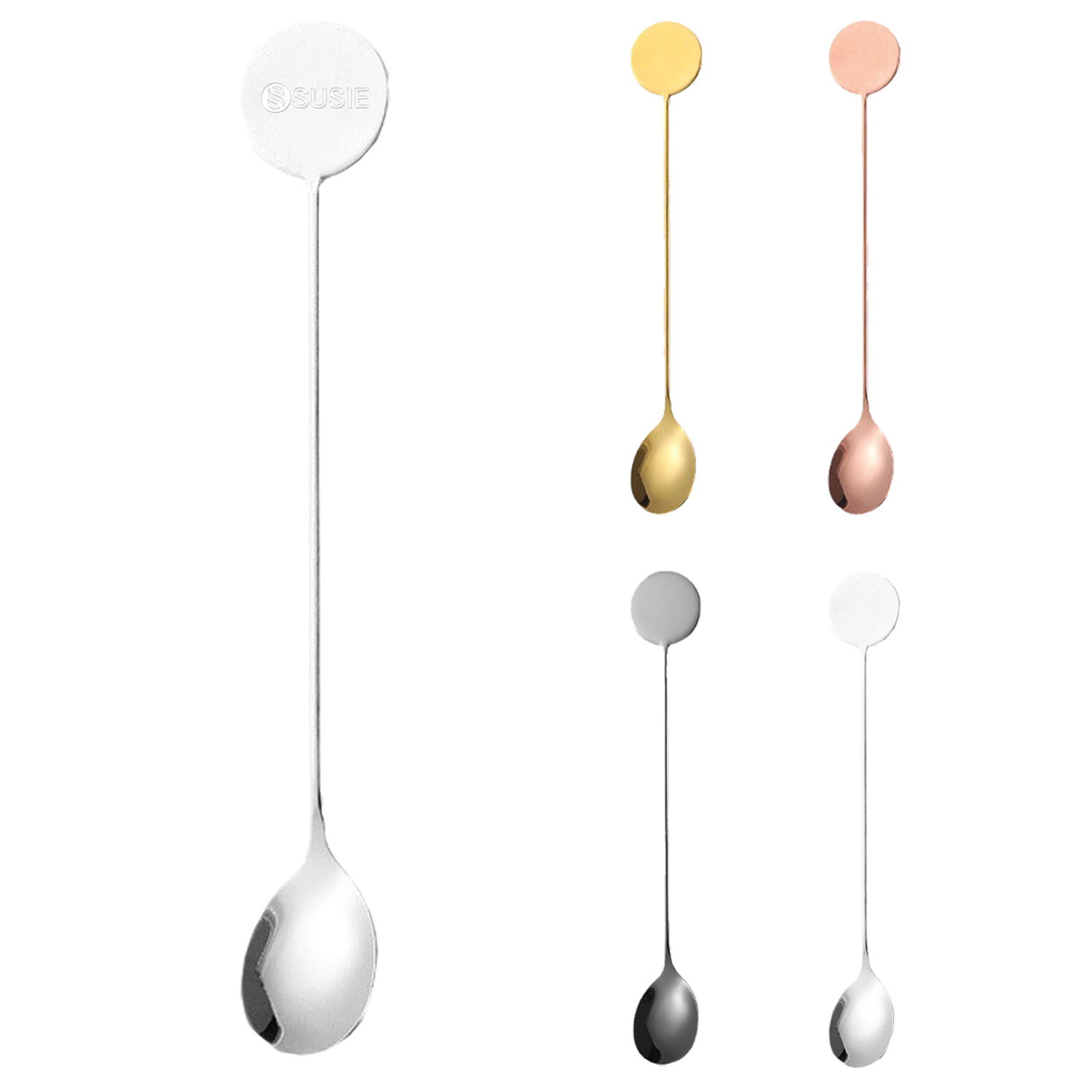 Stainless Steel Polished Long Handle Coffee Stirring Spoon 7