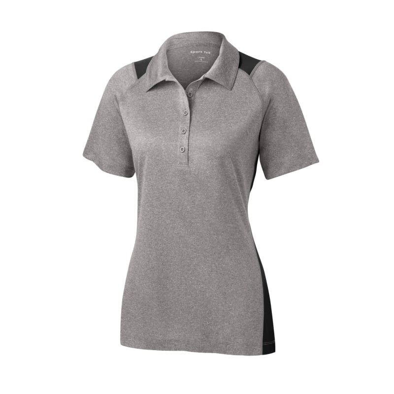 Sport-Tek Women's Heather Colorblock Contender Polo. 95