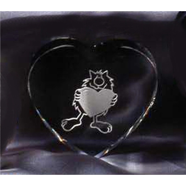 Crystal Heart Paperweight 2
