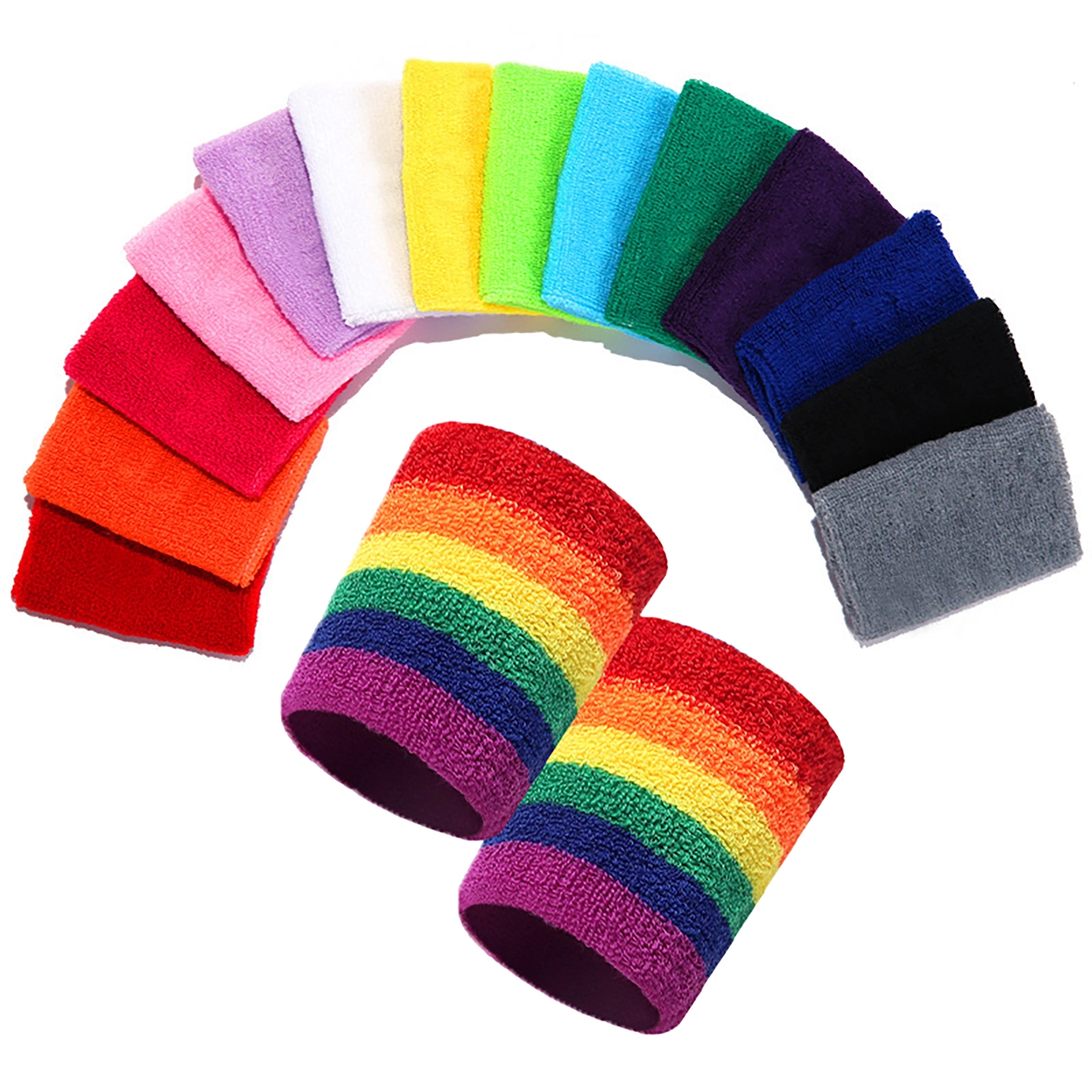 MOQ 100pcs Sports Sweatband Wrist Guards With Embroidery 5