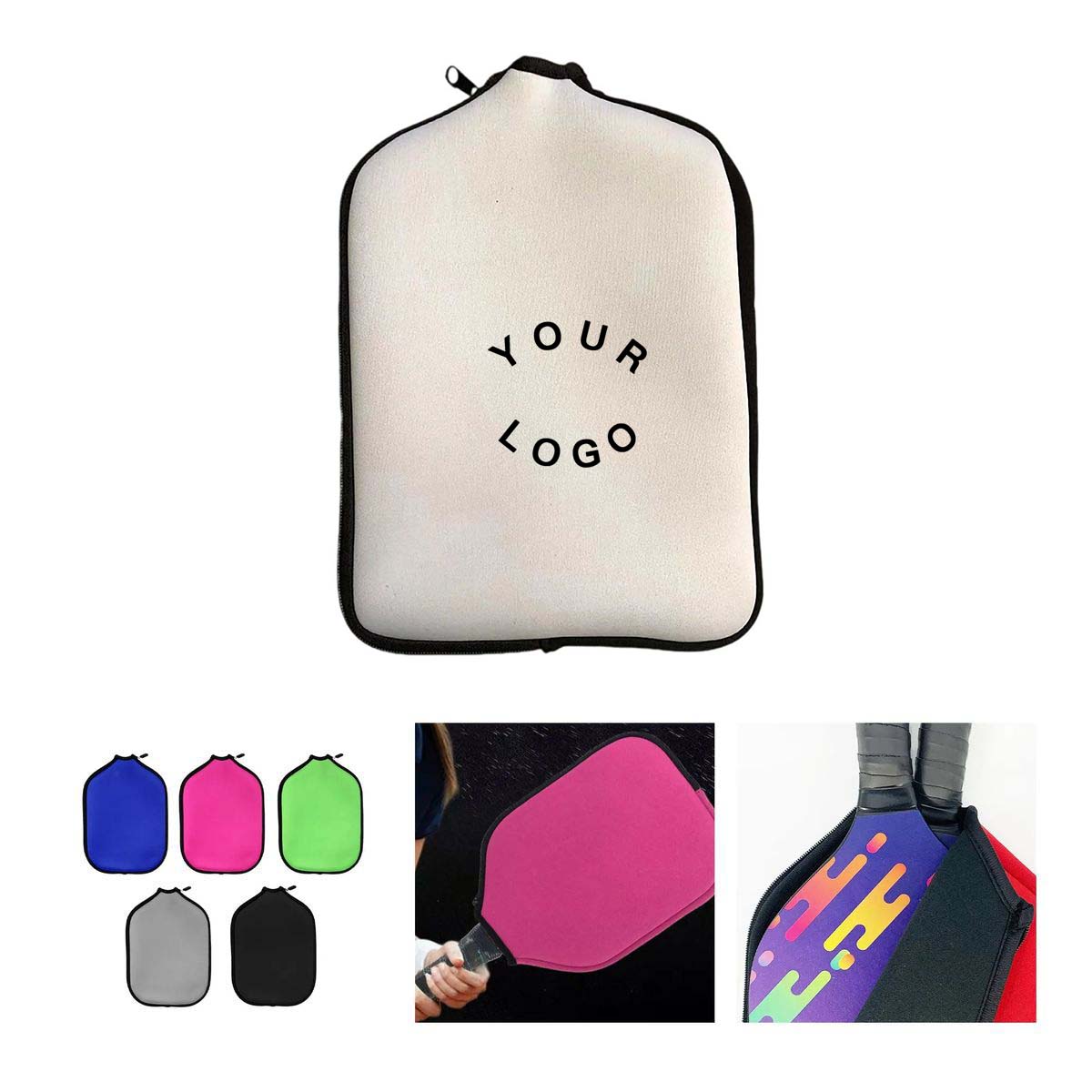 Durable Rubber Pickleball Racket Sleeve 4