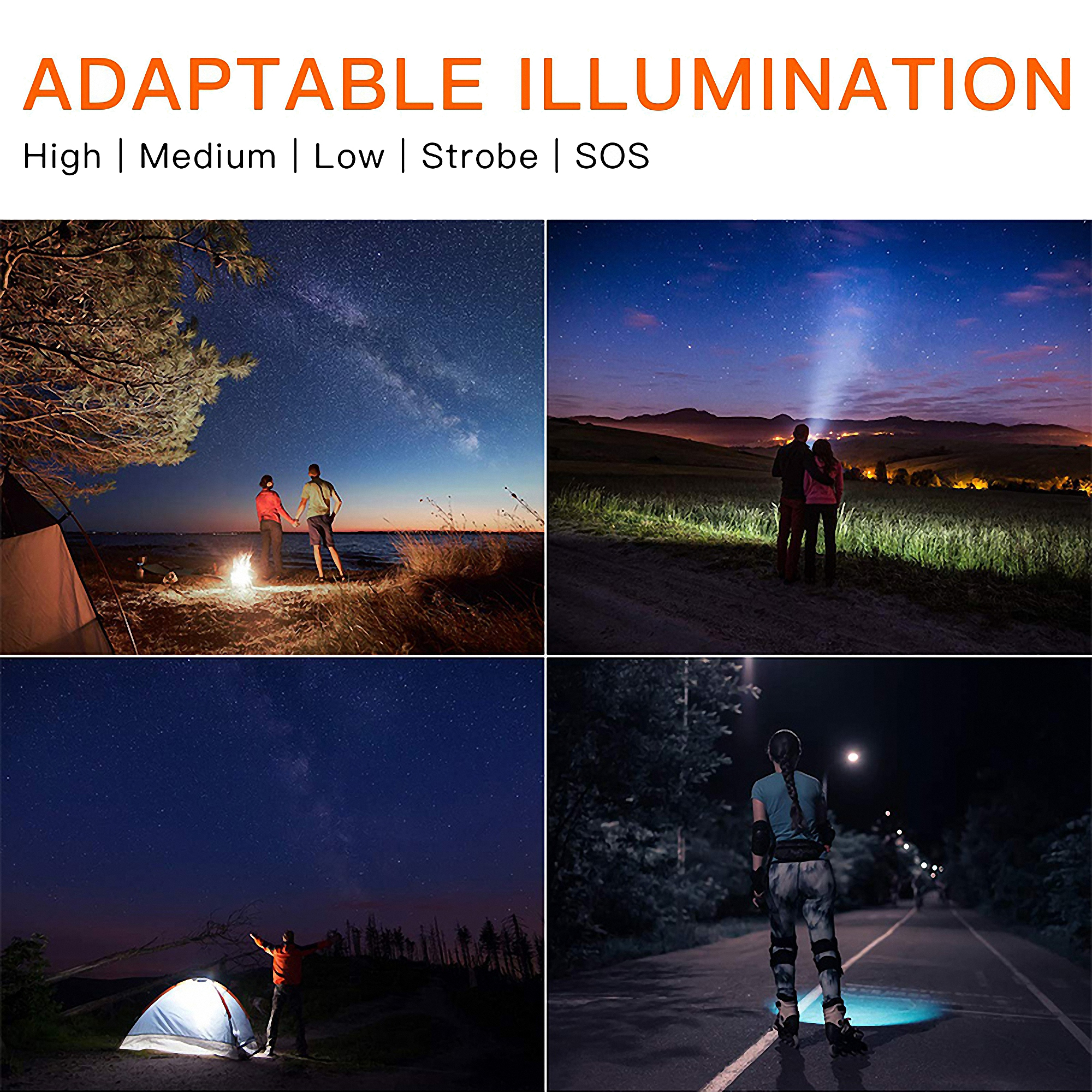 High-Powered Rechargeable Handheld Flashlight 10000 Lumens 3