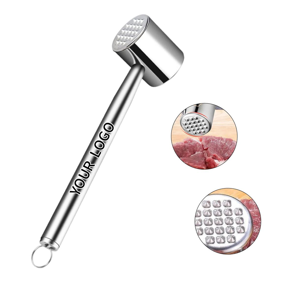 Durable Meat Tenderizer Tool with Comfortable Handle 2